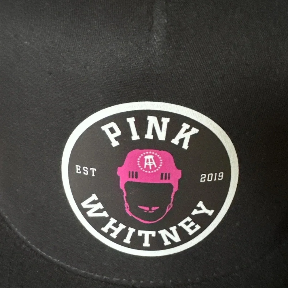 Pink Whitney Vodka Take Your Shot Barstool Sports Hockey Snapback Hat Black OS